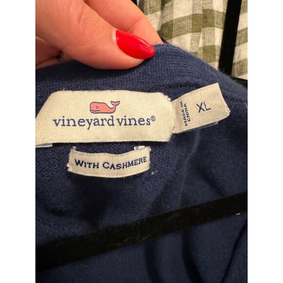 Vineyard Vines Oversized Striped V-Neck Wool/Cashmere Sweater- Size XL - Picture 7 of 7